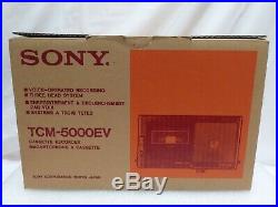 Vintage SONY TCM-5000EV CASSETTE RECORDER WithBOX & MANUAL NO PWR CORD WORKING