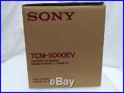 Vintage SONY TCM-5000EV CASSETTE RECORDER WithBOX & MANUAL NO PWR CORD WORKING