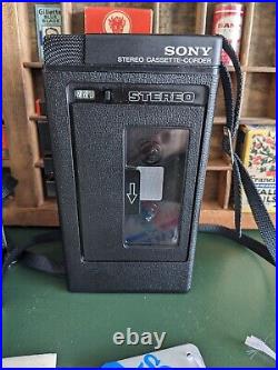Vintage SONY TCS-300 Stereo Cassette Recorder Tested Needs Attention AS IS