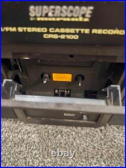 Vintage SUPERSCOPE STEREO By Marantz Cassette Recorder AM FM Radio crs-2100