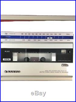 Vintage Sanyo AM/FM Stereo Radio Cassette Recorder M7750F Tested Works