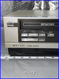 Vintage Sanyo Betacord VCR 4900 Silver Beta Video Cassette Recorder Untested