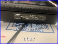 Vintage Sanyo Cassette Tape Recorder Model TRC1650/ power supply Tested Working