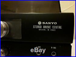 Vintage Sanyo G4001 Stereo Music Centre Record Player, Radio &Cassette Recorder