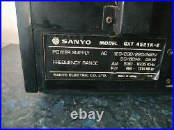 Vintage Sanyo GXT-4521K Music Center Vinyl Record Player Cassette Radio Tested