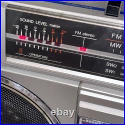 Vintage Sanyo M-9927K Boombox Rare Iconic Cassette Recorder Radio Ghetto-Blaster