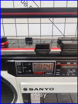Vintage Sanyo M-S350K LITTLE MINI 16W stereo cassette recorder 4 band radio