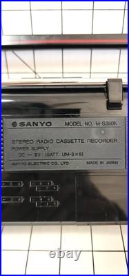 Vintage Sanyo M-S350K LITTLE MINI 16W stereo cassette recorder 4 band radio