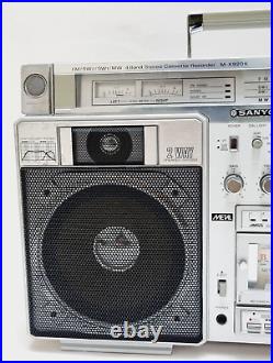 Vintage Sanyo M-X920K Boombox Ghettoblaster Stereo Radio Cassette Recorder