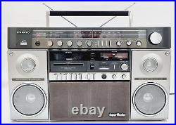 Vintage Sanyo M-X960K Boombox Ghettoblaster Stereo Radio Cassette Recorder