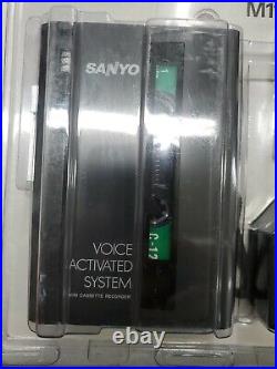 Vintage Sanyo M1115 Voice Cassette Recorder WithBuilt in Mic. Factory Sealed. AS IS