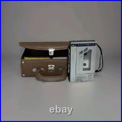 Vintage Sanyo M1770F Mini Radio Cassette Player Bundle With Leather Case TESTED