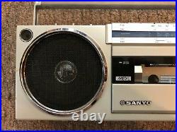 Vintage Sanyo M7750K Portable Radio Cassette Recorder Boombox Ghettoblaster