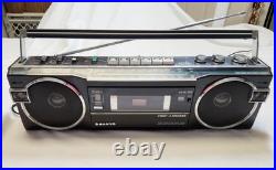 Vintage Sanyo M7770K 4 Band Radio Cassette Player Recorder Boombox Works Great