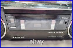 Vintage Sanyo M7770K 4 Band Radio Cassette Player Recorder Boombox Works Great