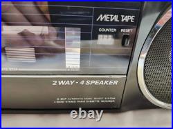 Vintage Sanyo M7770K 4 Band Radio Cassette Player Recorder Boombox Works Great