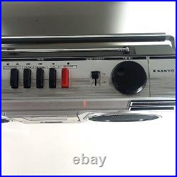 Vintage Sanyo M9706 Boombox AM FM Cassette Player Recorder Very Good Condition
