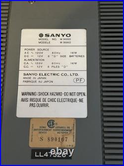Vintage Sanyo M9860 AM/FM Cassette Recorder Boombox Read Description Vintage Sanyo M9860 AM/FM Cassette Recorder Boombox Read Description