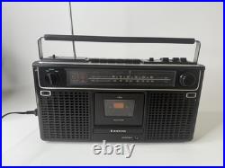 Vintage Sanyo M9902 -Black AM/FM Radio Cassette Player Tested Works! With Cord