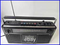 Vintage Sanyo M9902 -Black AM/FM Radio Cassette Player Tested Works! With Cord