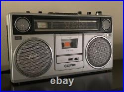 Vintage Sanyo M9940K Boombox AM/FM Radio Cassette Recorder with Manual