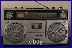 Vintage Sanyo M9940K Boombox AM/FM Radio Cassette Recorder with Manual