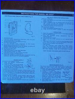 Vintage Sanyo MG-7 Portable Cassette Player & Headphones NEW Old Stock Open Box