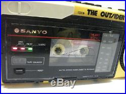 Vintage Sanyo MGT7A The Outsider AM/FM Radio Cassette Player Recorder Boombox