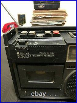 Vintage Sanyo Model M2422 Radio Cassette Recorder