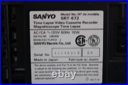 Vintage Sanyo SRT-672 Real Time Lapse Video Cassette Recorder VCR VHS