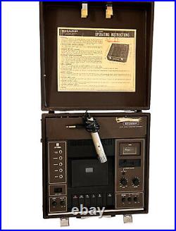 Vintage Sharp AV 5000 Cassette Recorder Player In Own Case With Mike