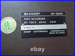 Vintage Sharp Av 2000 Cassette Recorder EXCELLENT CONDITION