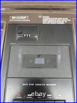 Vintage Sharp Av 2000 Cassette Recorder /Public Address In Case RARE Tested