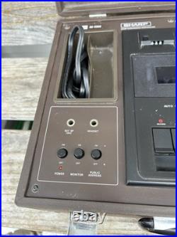 Vintage Sharp Av 2000 Cassette Recorder /Public Address In Case RARE Tested