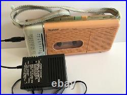Vintage Sharp Boombox AM/FM Radio Cassette Player Recorder QT-5 (P) Pink WORKS