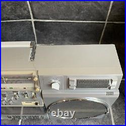 Vintage Sharp Double Cassette Stereo Tape Recorder GF-575E Ghetto Blaster Read