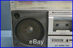 Vintage Sharp GF-6262 stereo radio cassette recorder 80's boombox Japan made