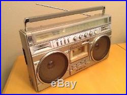 Vintage Sharp GF-8989 Boombox Radio Cassette Recorder Boom Box