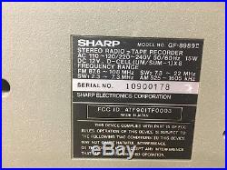 Vintage Sharp GF-8989 II Boombox Radio Cassette Recorder Boom Box Japan WORKING