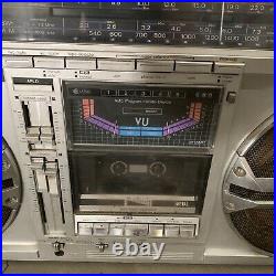 Vintage Sharp GF-9000 Stereo Radio Cassette Recorder 4 Band Rare Big Boombox