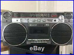 Vintage Sharp GF454 Boombox Ghettoblaster Stereo Radio Cassette Recorder Player