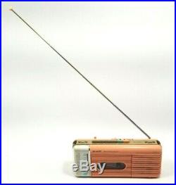 Vintage Sharp QT-5 Pink AM/FM Radio Cassette Recorder From Stranger Things