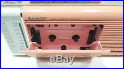 Vintage Sharp QT-5 Pink AM/FM Radio Cassette Recorder From Stranger Things
