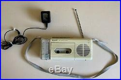 Vintage Sharp QT-5 (W) AM/FM Radio Cassette Recorder. Tested & Works Good
