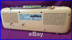 Vintage Sharp QT-50(P) Pink Stereo AM/FM Radio Cassette Player Recorder