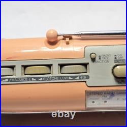 Vintage Sharp QT-50(P) Stereo Cassette Recorder Radio Japan Works Retro Orange Vintage Sharp QT-50(P) Stereo Cassette Recorder Radio Japan Works Retro Orange