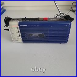 Vintage Sharp QT-V5(BL) Radio Cassette Recorder Super Rare Tested