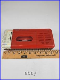 Vintage Sharp Radio Cassette Recorder Boombox AM/FM Portable Tape Player Prop