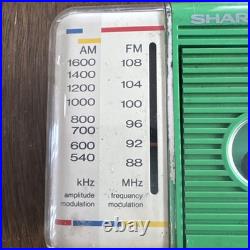 Vintage Sharp Radio Cassette Recorder QT-5(GR)AM/FM Portable Tape Player tested