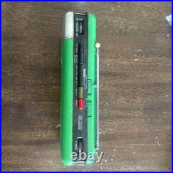 Vintage Sharp Radio Cassette Recorder QT-5(GR)AM/FM Portable Tape Player tested